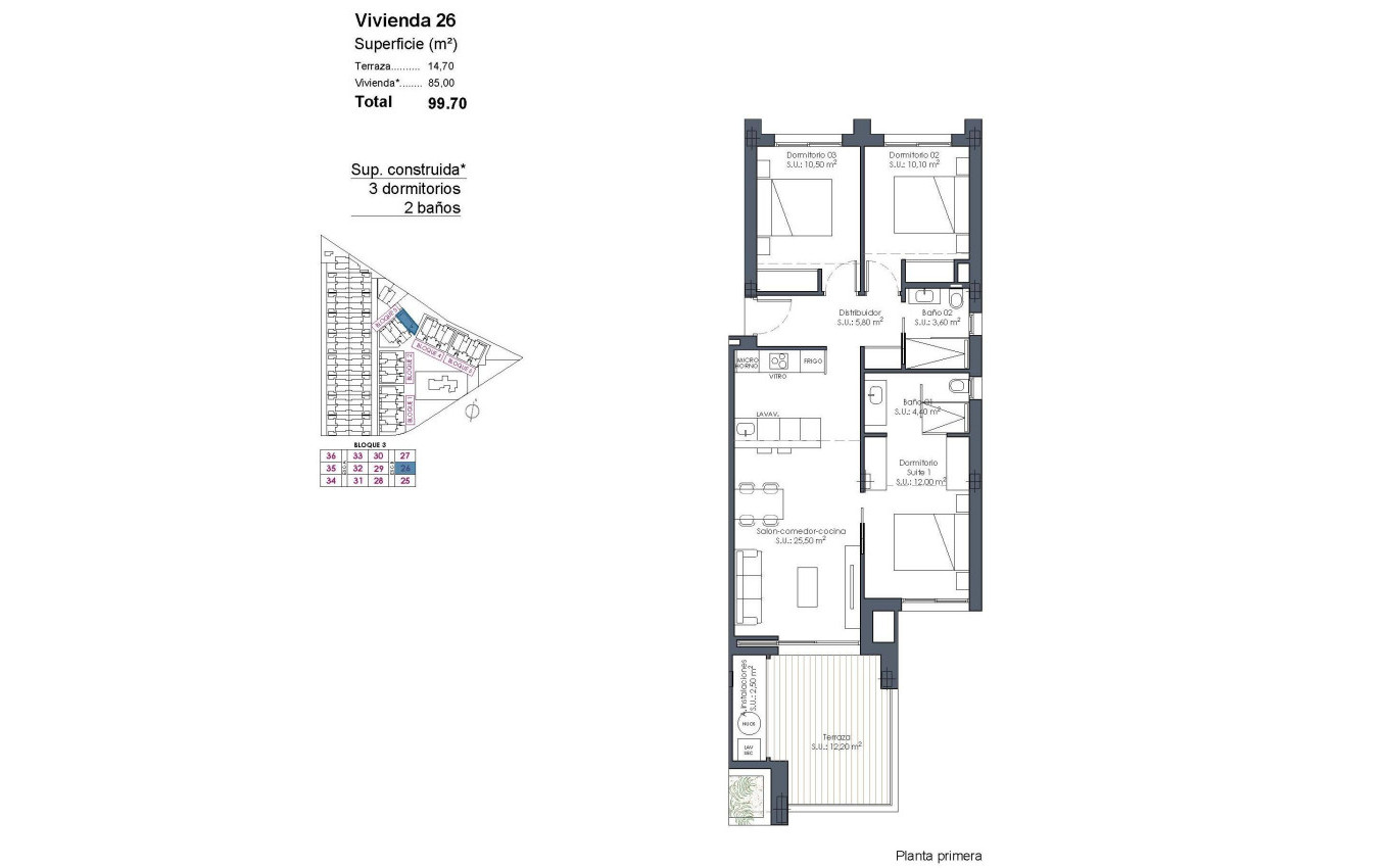 New Build - Apartment - Los Alcázares - Serena Golf