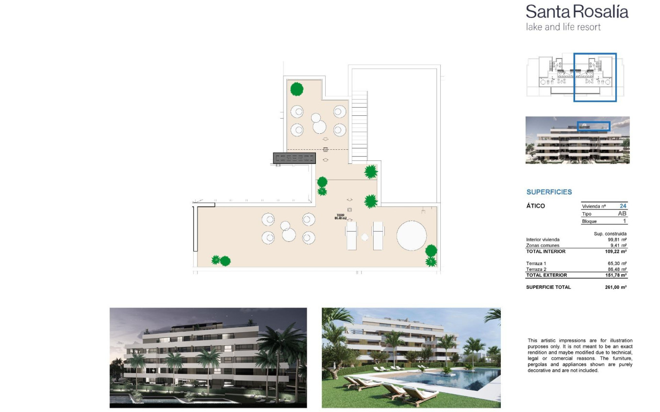 Nieuwbouw - Penthouse - Torre Pacheco - Santa Rosalia Lake And Life Resort