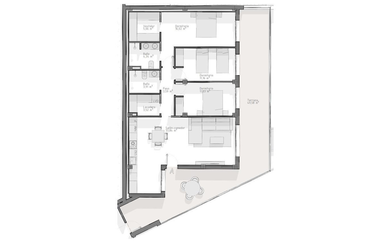 Nouvelle construction - Appartement - Águilas - Playa del Hornillo