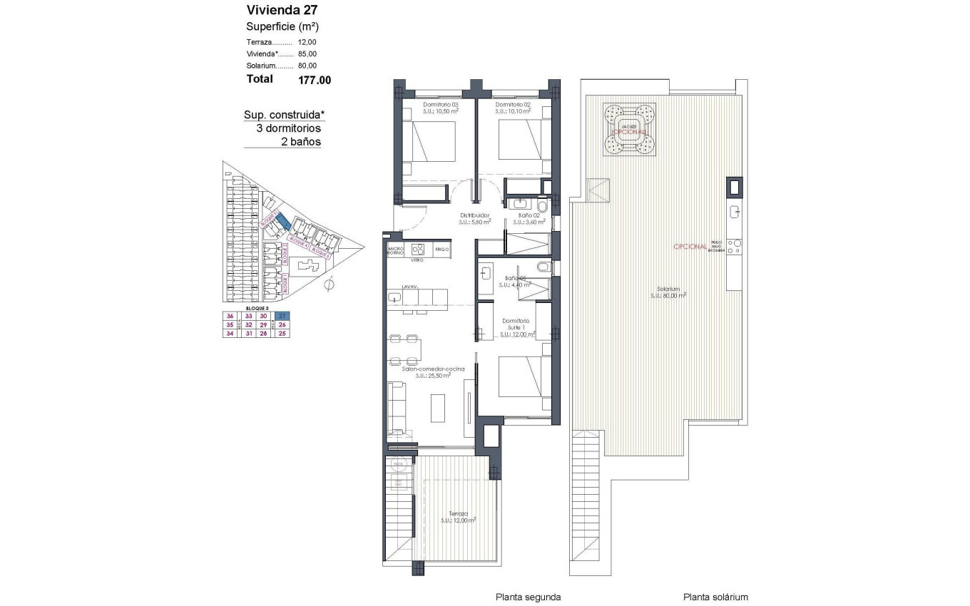 Nouvelle construction - Penthouse - Los Alcázares - Serena Golf