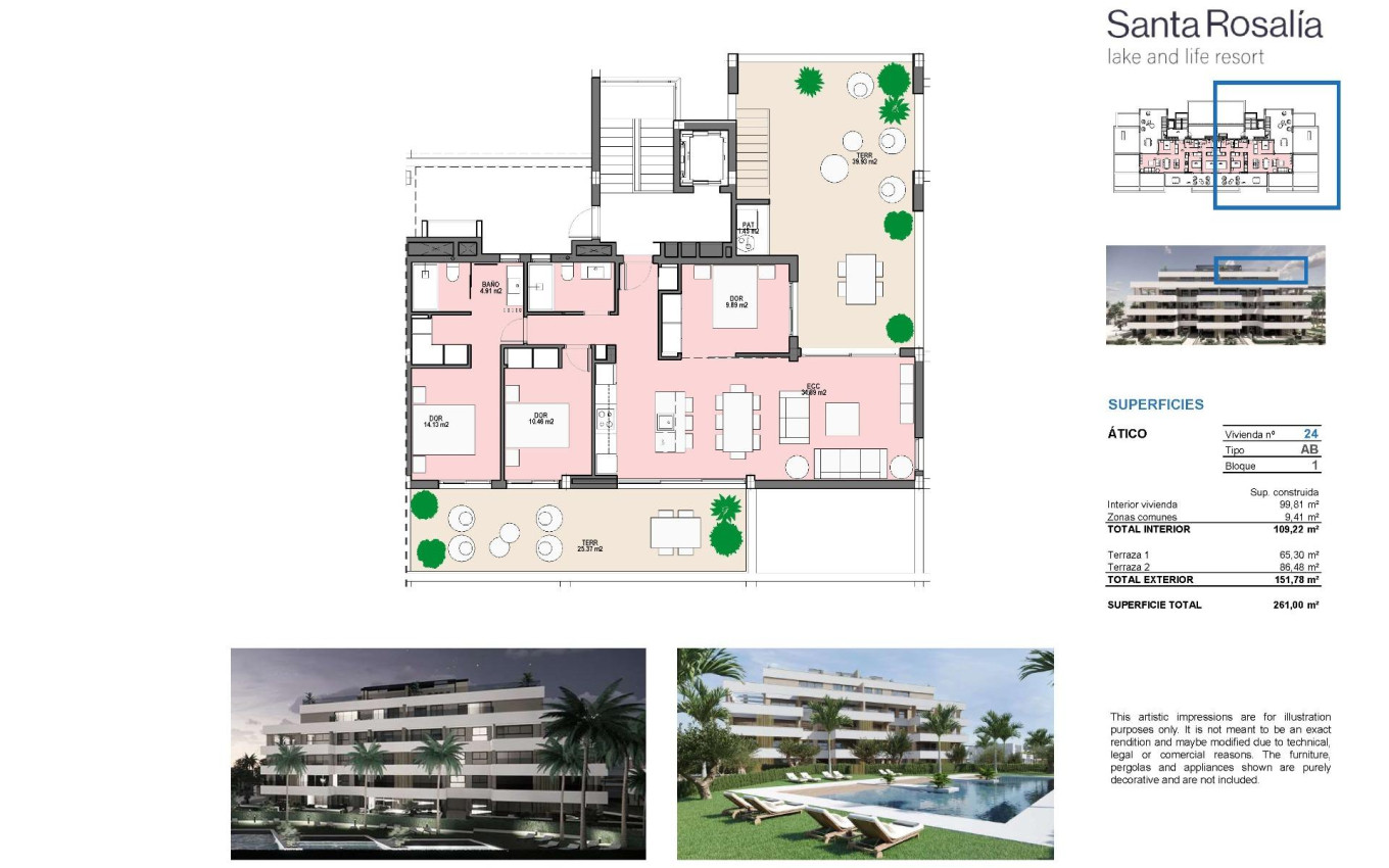 Nouvelle construction - Penthouse - Torre Pacheco - Santa Rosalia Lake And Life Resort