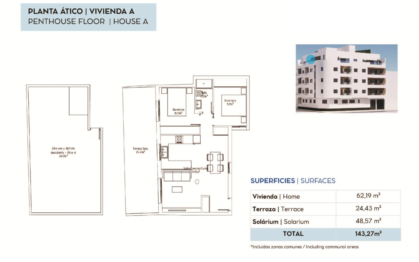Nouvelle construction - Penthouse - Torrevieja - pueblo