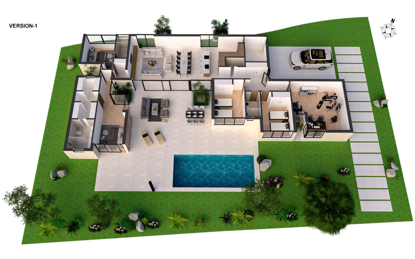 Nouvelle construction - Villa - BAÑOS Y MENDIGO - Altaona Golf