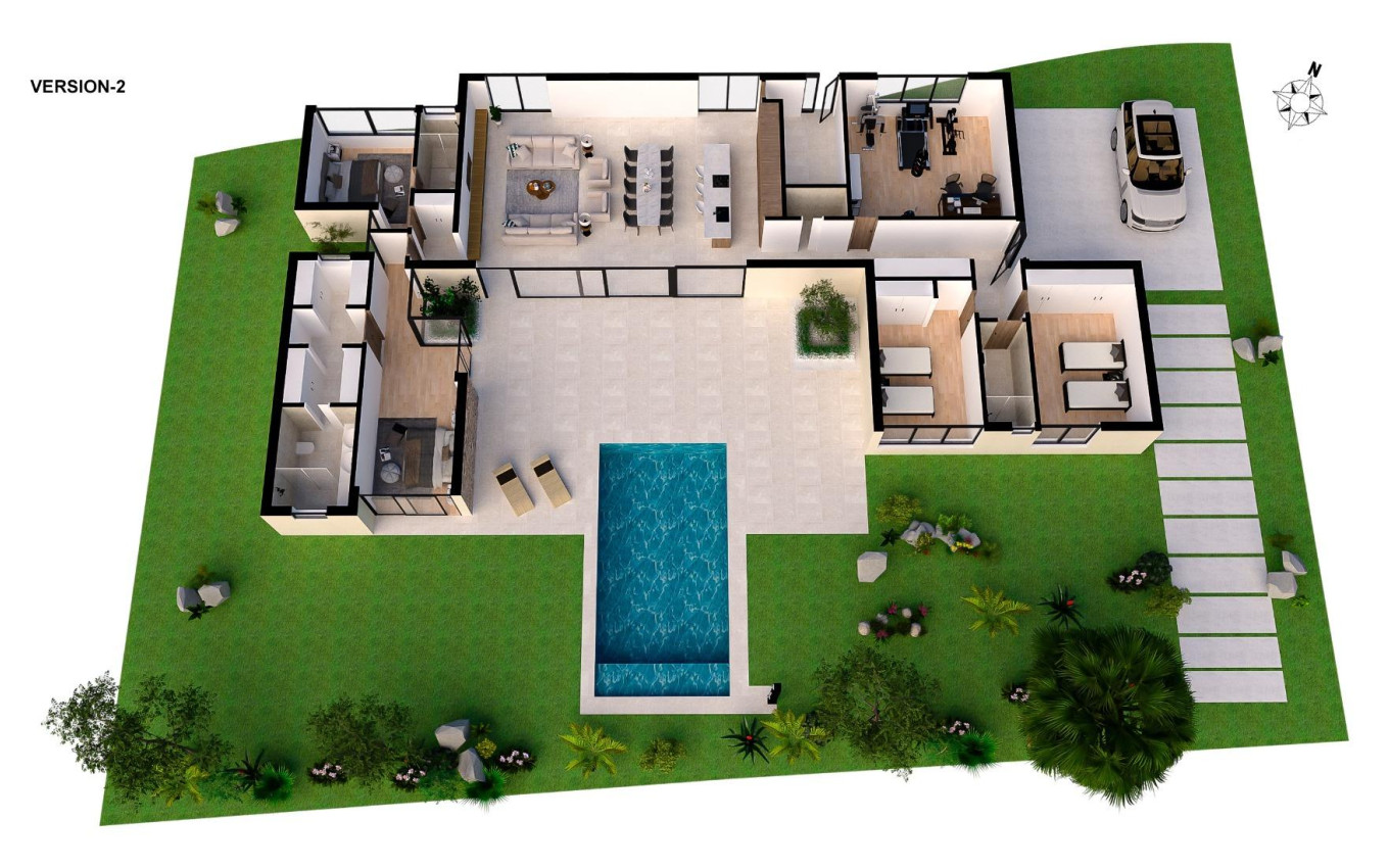 Nouvelle construction - Villa - BAÑOS Y MENDIGO - Altaona Golf