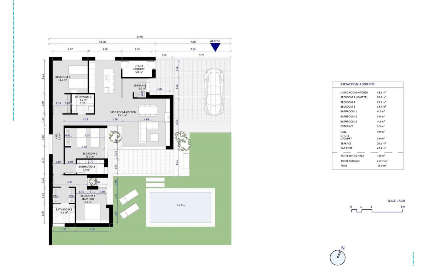 Nouvelle construction - Villa - BAÑOS Y MENDIGO - Altaona Golf