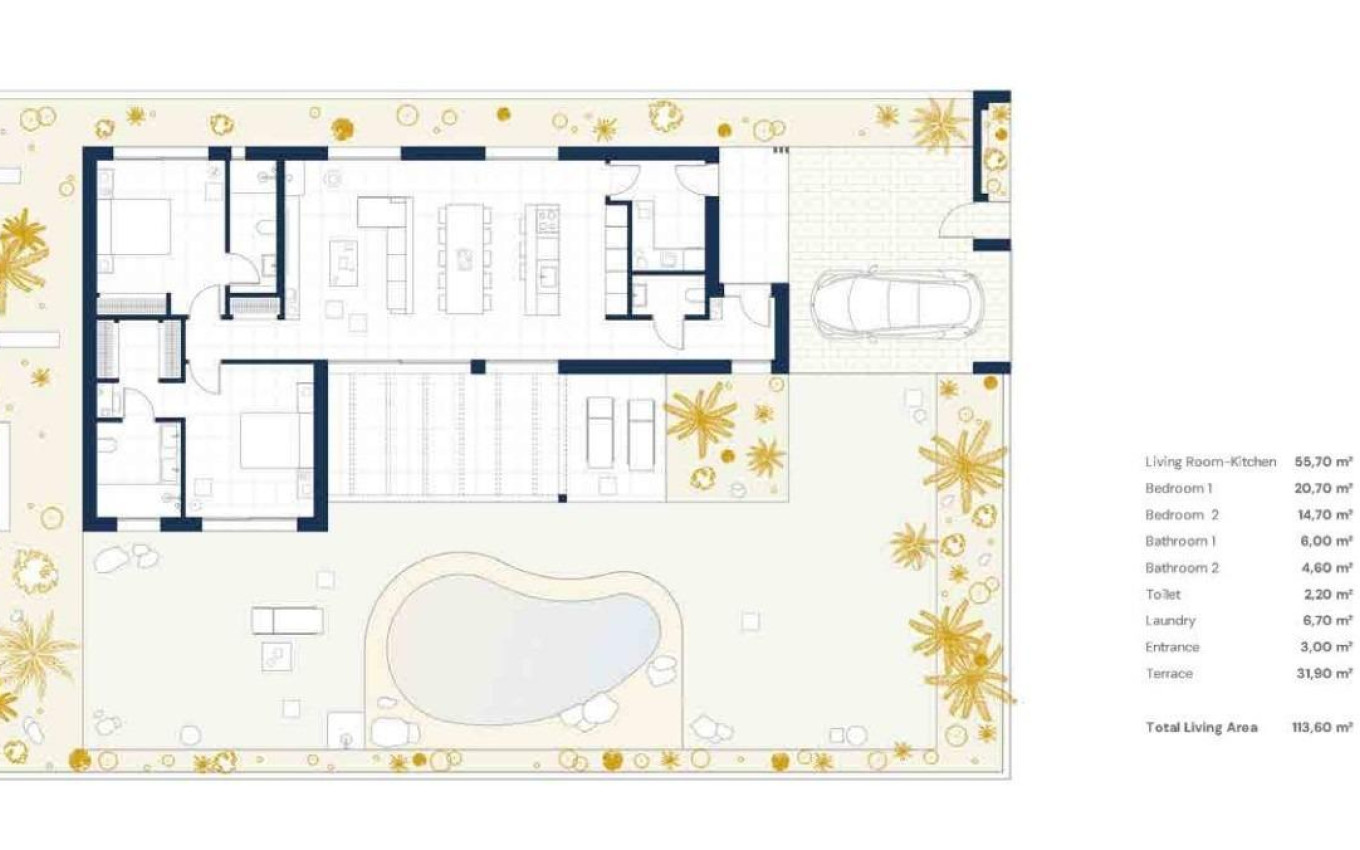 Nouvelle construction - Villa - BAÑOS Y MENDIGO - Altaona Golf