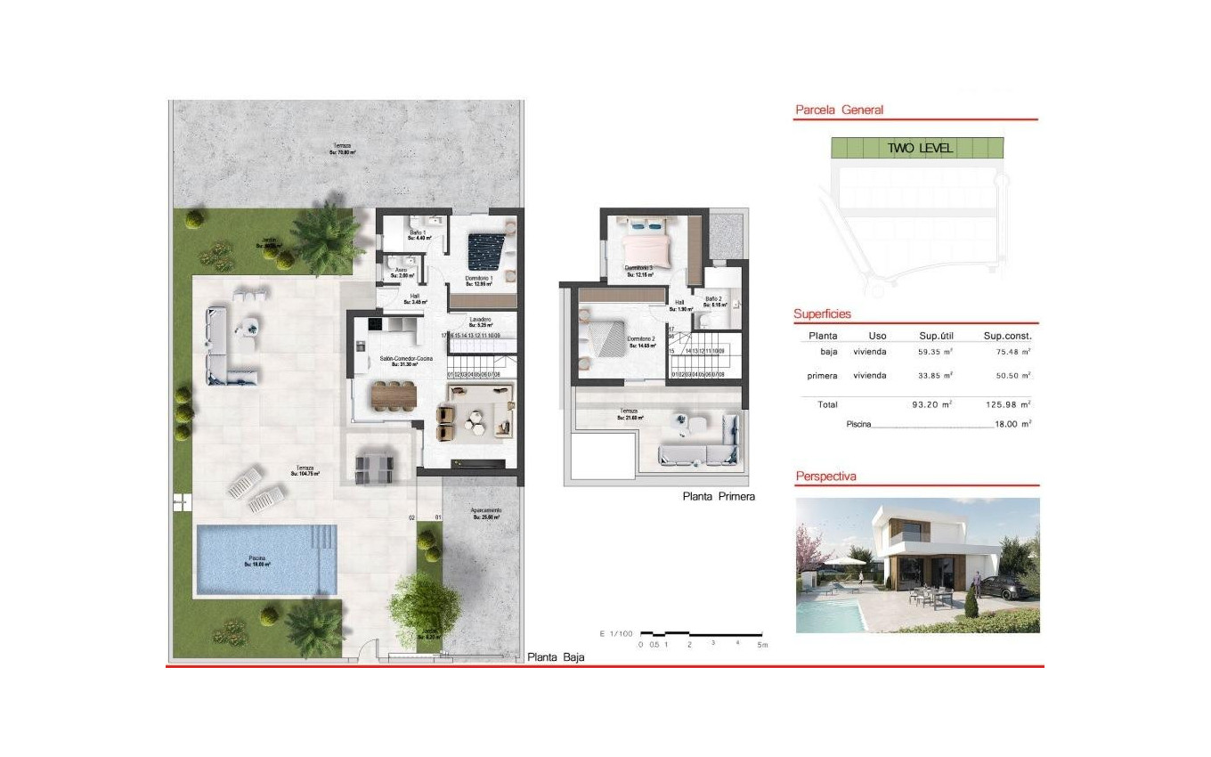Nouvelle construction - Villa - BAÑOS Y MENDIGO - Altaona Golf
