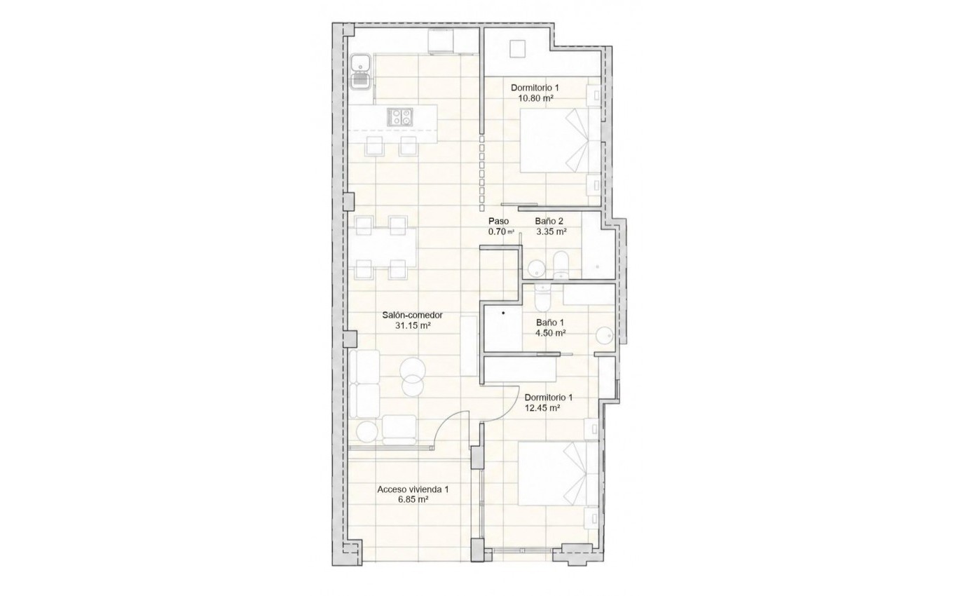 Obra Nueva - Apartamento - San Javier - pueblo